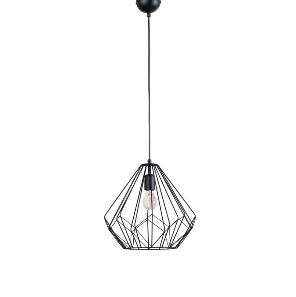 Hængelampe Diamond, sort, metal, Ø 37 cm, E27
