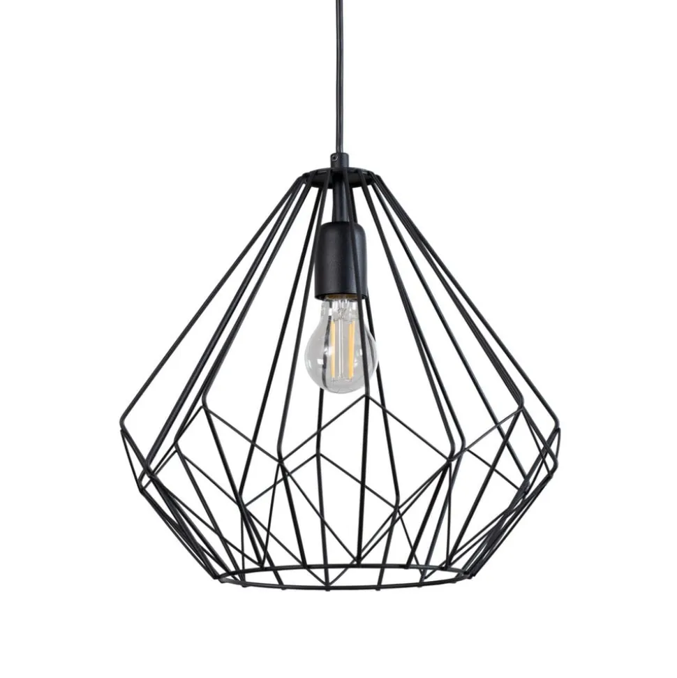 Hængelampe Diamond, sort, metal, Ø 37 cm, E27