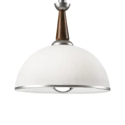 Hængelampe Ilsa, hvid/sølv, Ø 30 cm, højdejusterbar