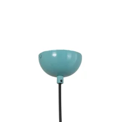 Hængelampe Konikkem, turkis, metal, Ø 14 cm, E27