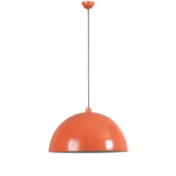 Hængelampe Kure, orange, metal, Ø 60 cm, E27