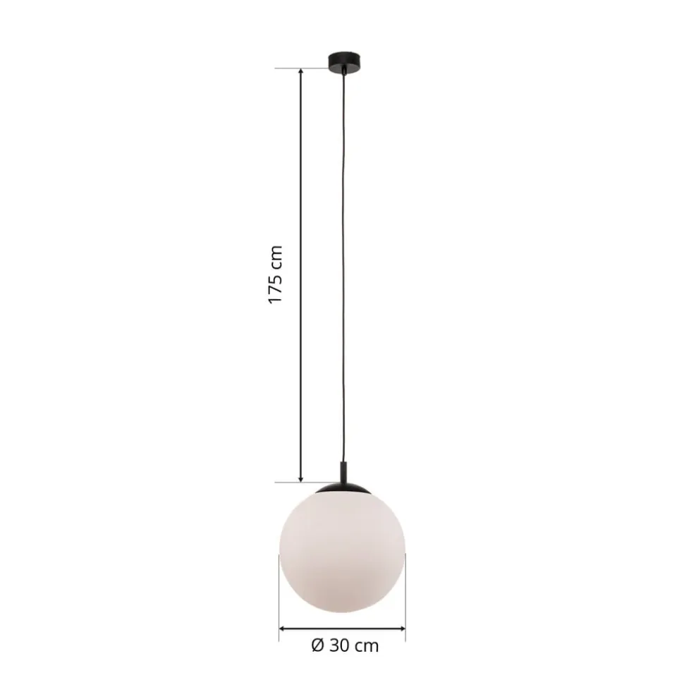 Hængelampe Maxi, Ø 30 cm, 1 lyskilde, glasskærm