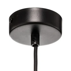 Hængelampe Modern C M med trælameller Ø 50 cm