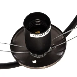 Hængelampe Mudoni MR-937 1 lyskilde sort/opalglas