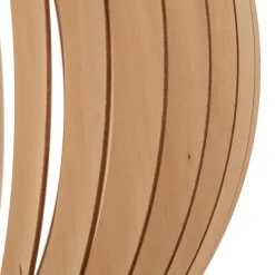 Hængelampe Paz af trælameller Ø 42 cm, krom