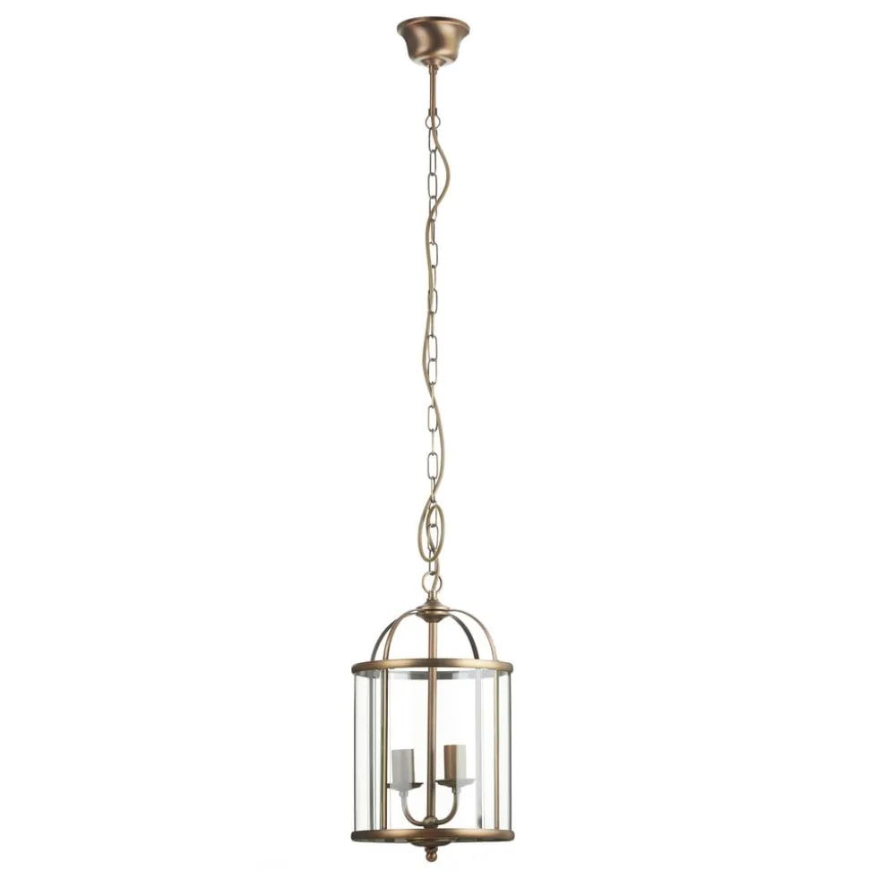 Hængelampe Pimpernel, Ø 23 cm, bronze, klart glas