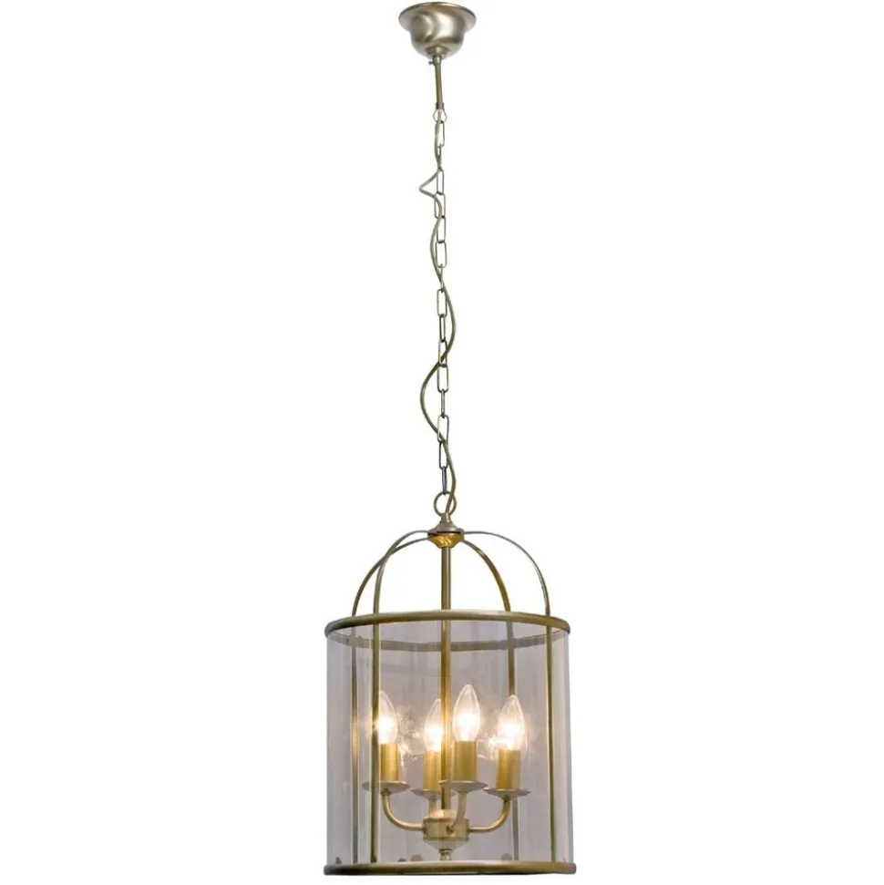 Hængelampe Pimpernel, Ø 32 cm, bronze, klart glas