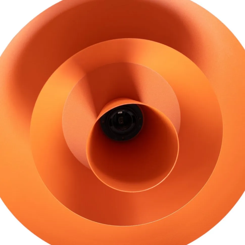 Hængelampe Plato, orange, metal, Ø 38 cm, E27