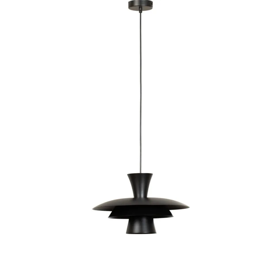Hængelampe Plato, sort, metal, Ø 38 cm, E27