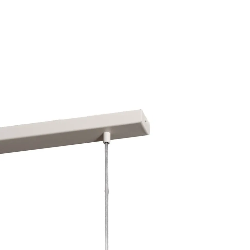 Hængelampe Rif 2, taupe 2 lyskilder, lineær, stål