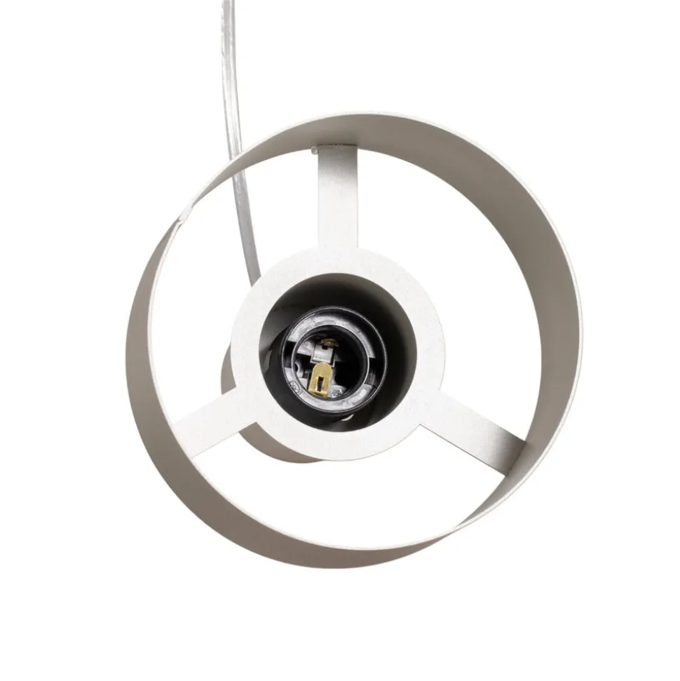 Hængelampe Rif 3, taupe, rund, 3 lyskilder, Ø 33 cm, stål