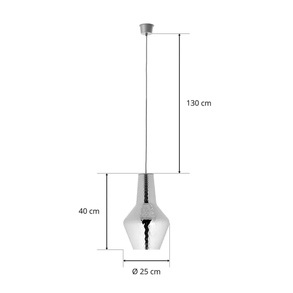 Hængelampe Romeo 130 cm sølvmetallic