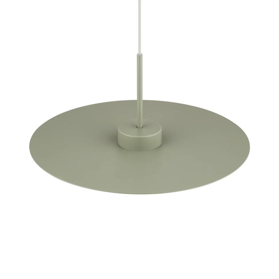 Hængelampe Simone, stål, salviegrøn, Ø 40 cm, GX53