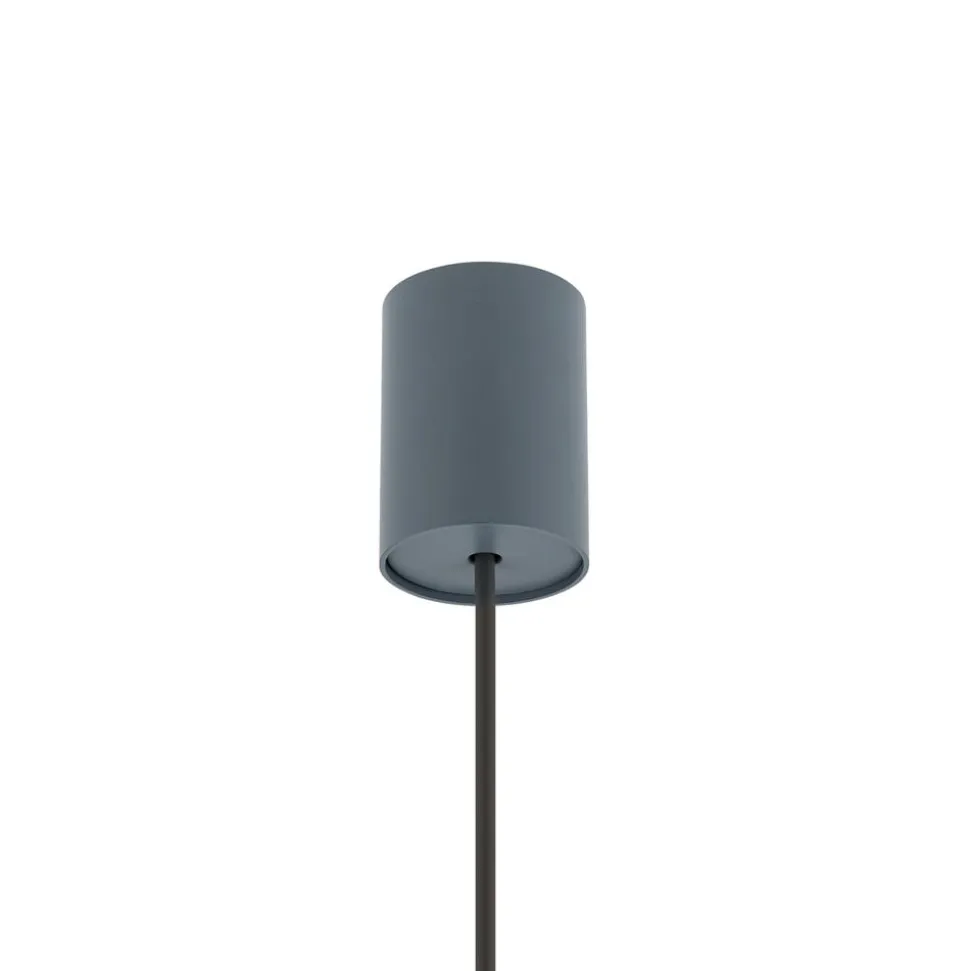 Hængelampe Simone, stål, umbrablå, Ø 40 cm, GX53