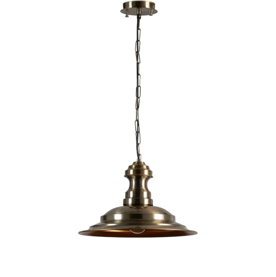 Hængelampe Sivani MR-637, antik guld, metal, Ø 39 cm