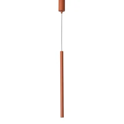 Hængelampe Sopel 1, teglrød, 1 lyskilde, stål, Ø 5 cm