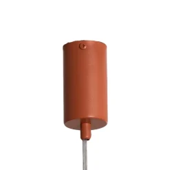 Hængelampe Sopel 1, teglrød, 1 lyskilde, stål, Ø 5 cm