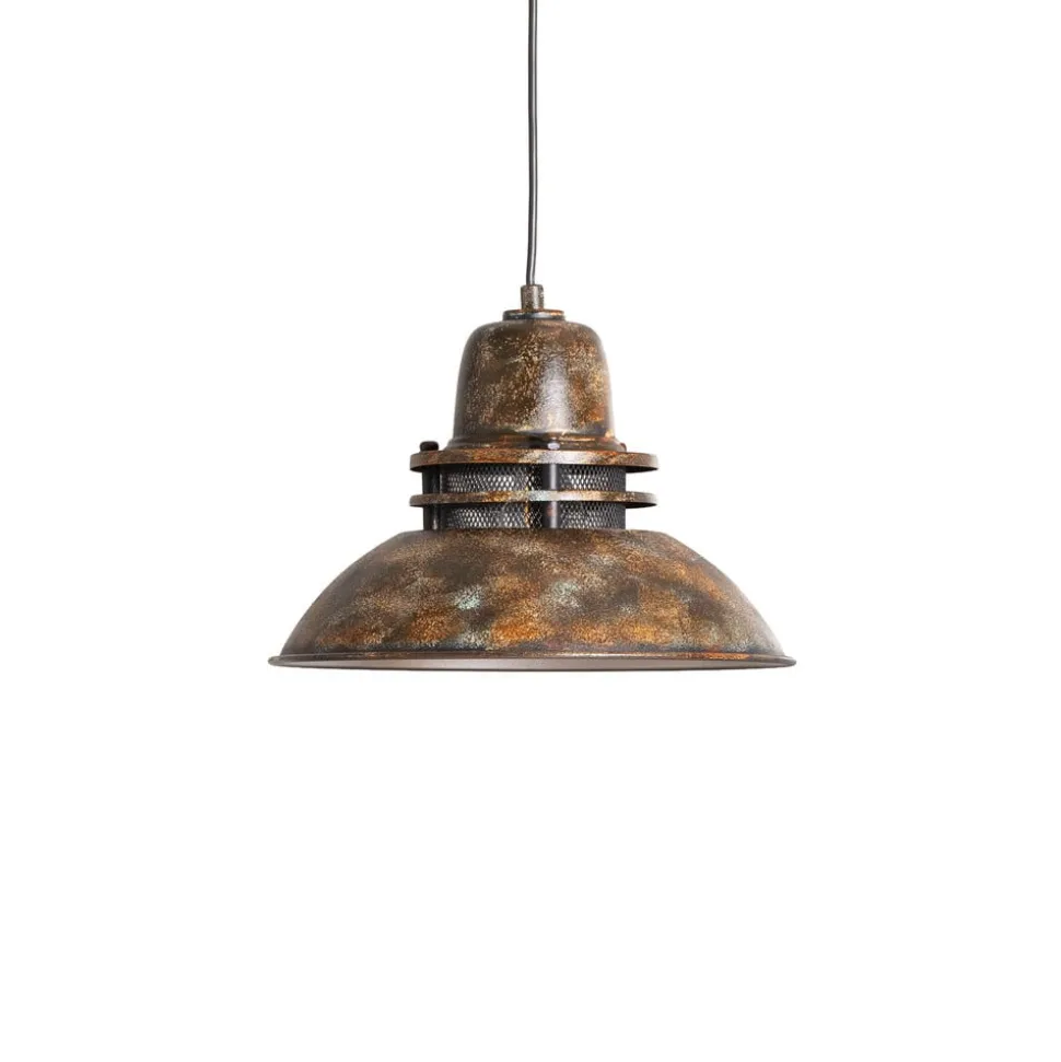 Hængelampe Tibet, antikbrun, Ø 34 cm, metal, E27