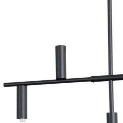 Hængelampe Trevo 6 All Black, metal, sort, GU10