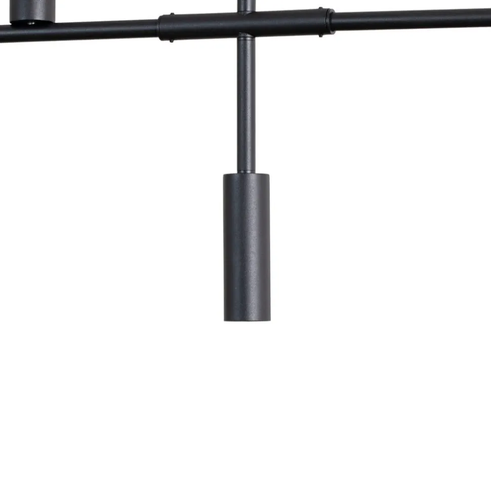 Hængelampe Trevo 6 All Black, metal, sort, GU10