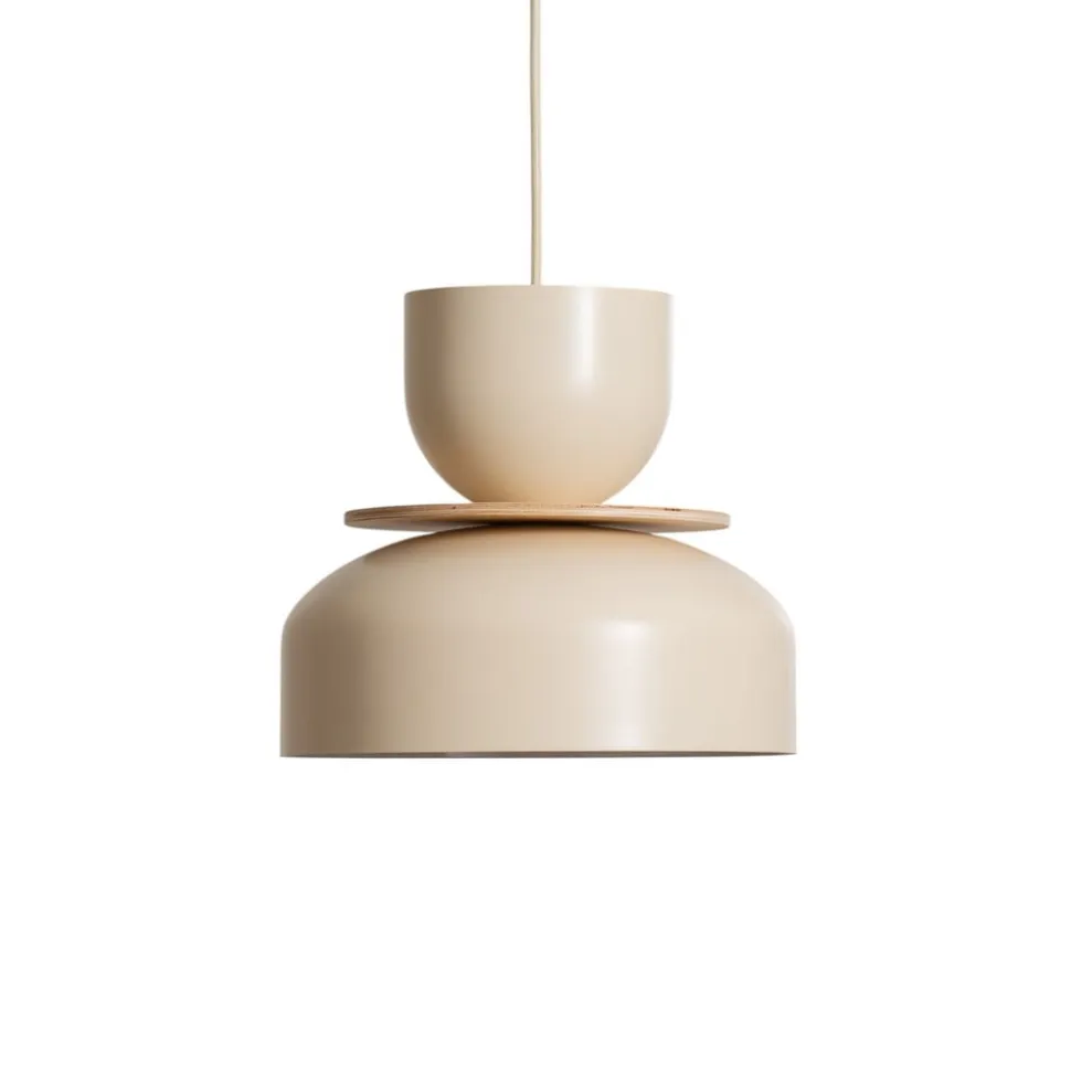 hængelampe Uto, creme/kabel creme, Ø 30 cm, metal
