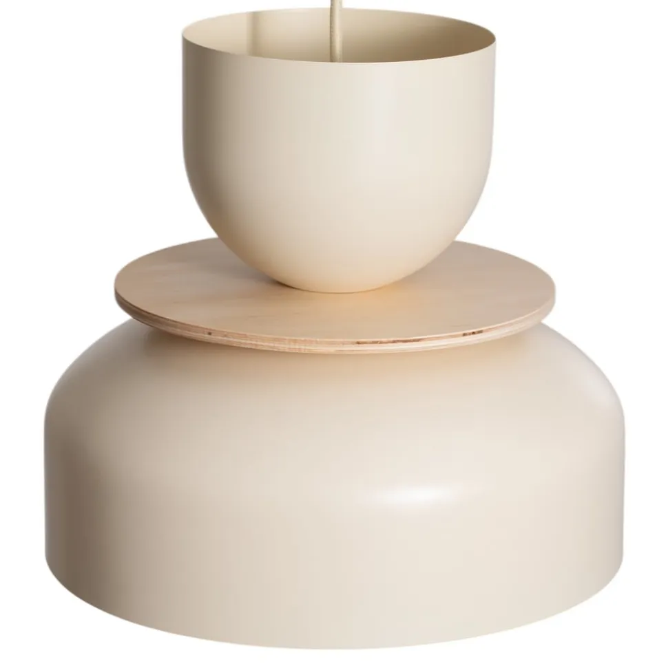 hængelampe Uto, creme/kabel creme, Ø 30 cm, metal