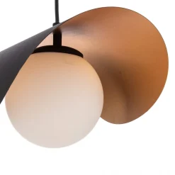 Hængelampe Vatoz 2866 1 lyskilde, sort, opalglas