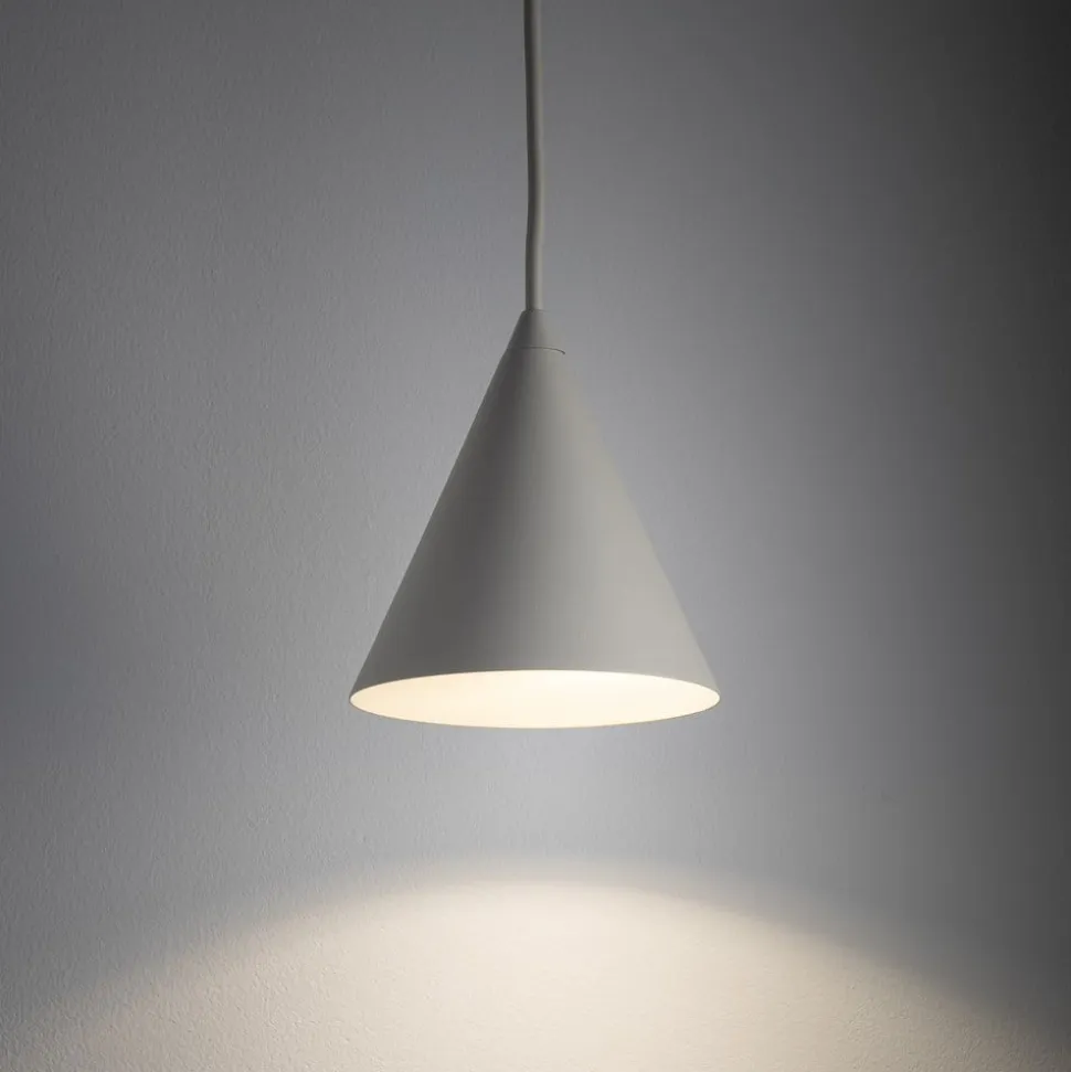 Hængelampe ZENITH, lysegrå, Ø 11 cm, metal, GU10