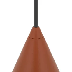 Hængelampe ZENITH, terrakotta, Ø 11 cm, metal, GU10
