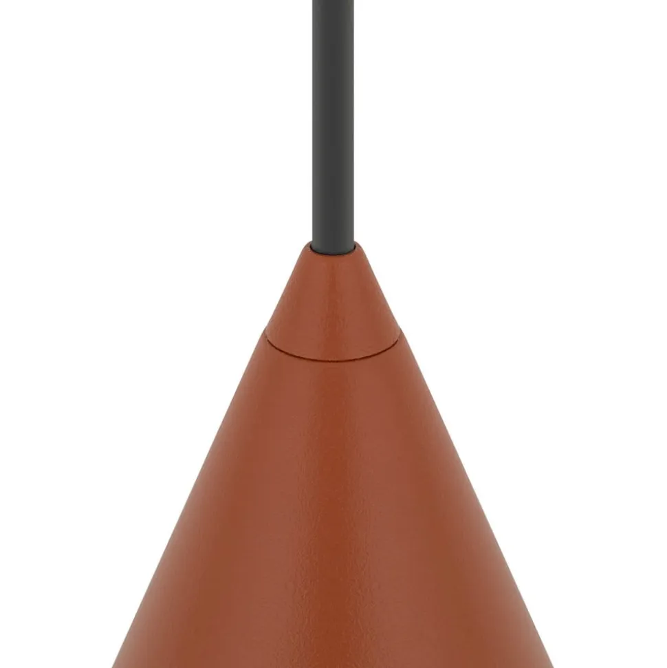 Hængelampe ZENITH, terrakotta, Ø 11 cm, metal, GU10