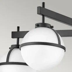 Hollis loftlampe, 5 lyskilder, sort/opal
