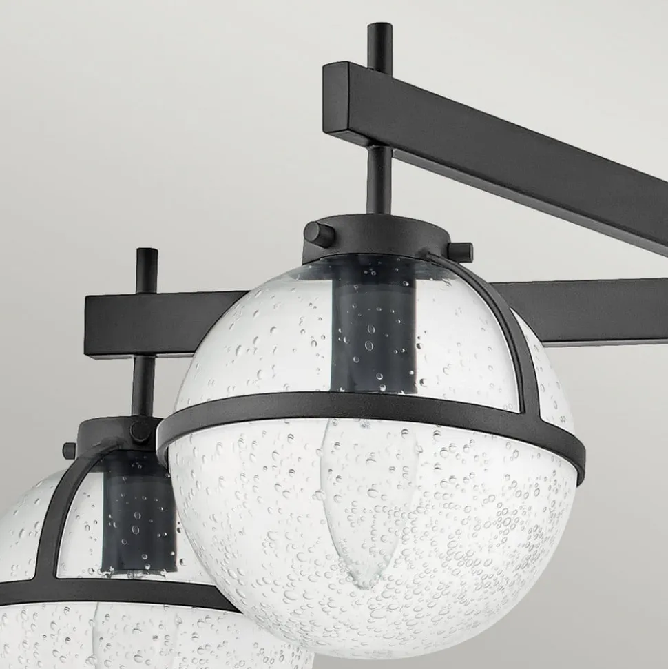 Hollis loftlampe, 5 lyskilder, sort/klar