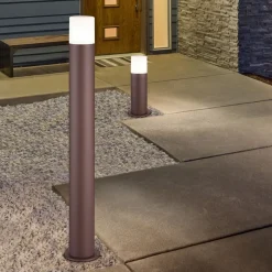Hoosic gadelampe af trykstøbt aluminium rustfarvet