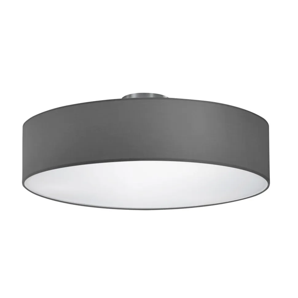 Hotel loftslampe, mat nikkel/grå, Ø 50 cm