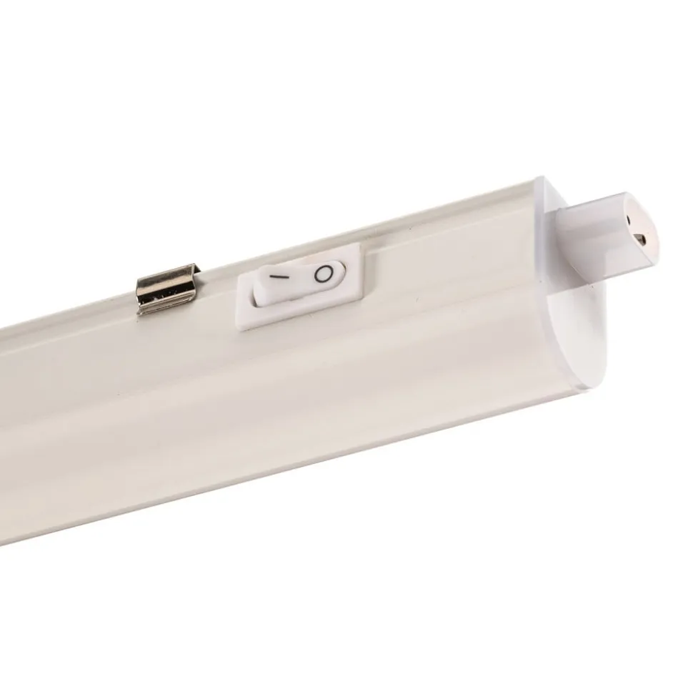 Hvid LED lysskinne Eckenheim med kontakt