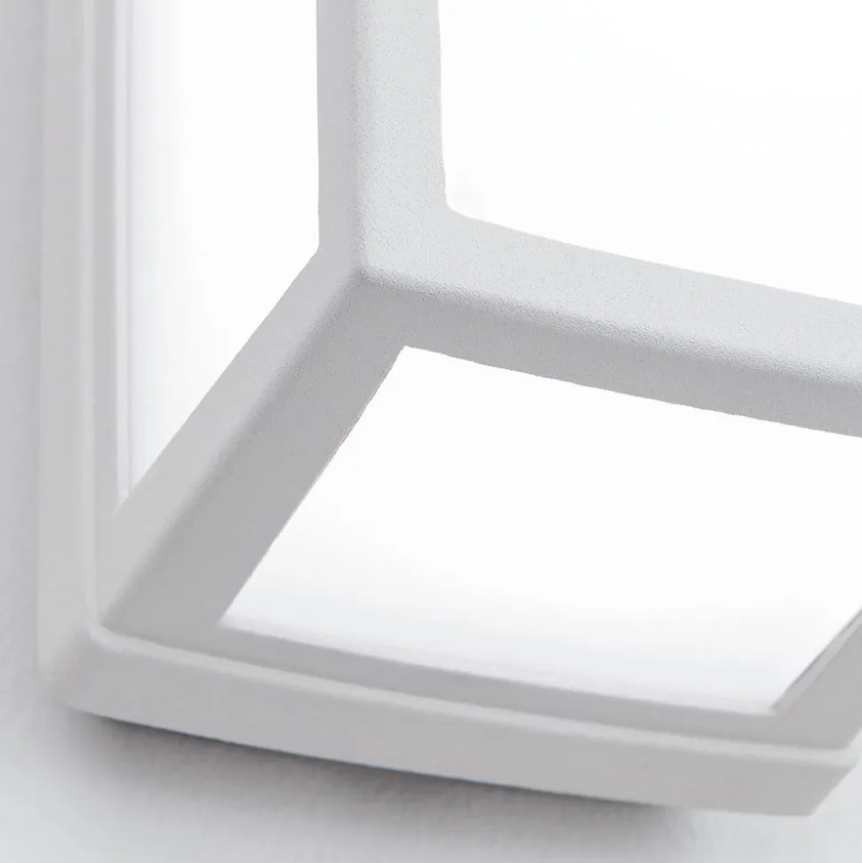 Hvid LED udendørs væglampe Bob i aluminium, IP54