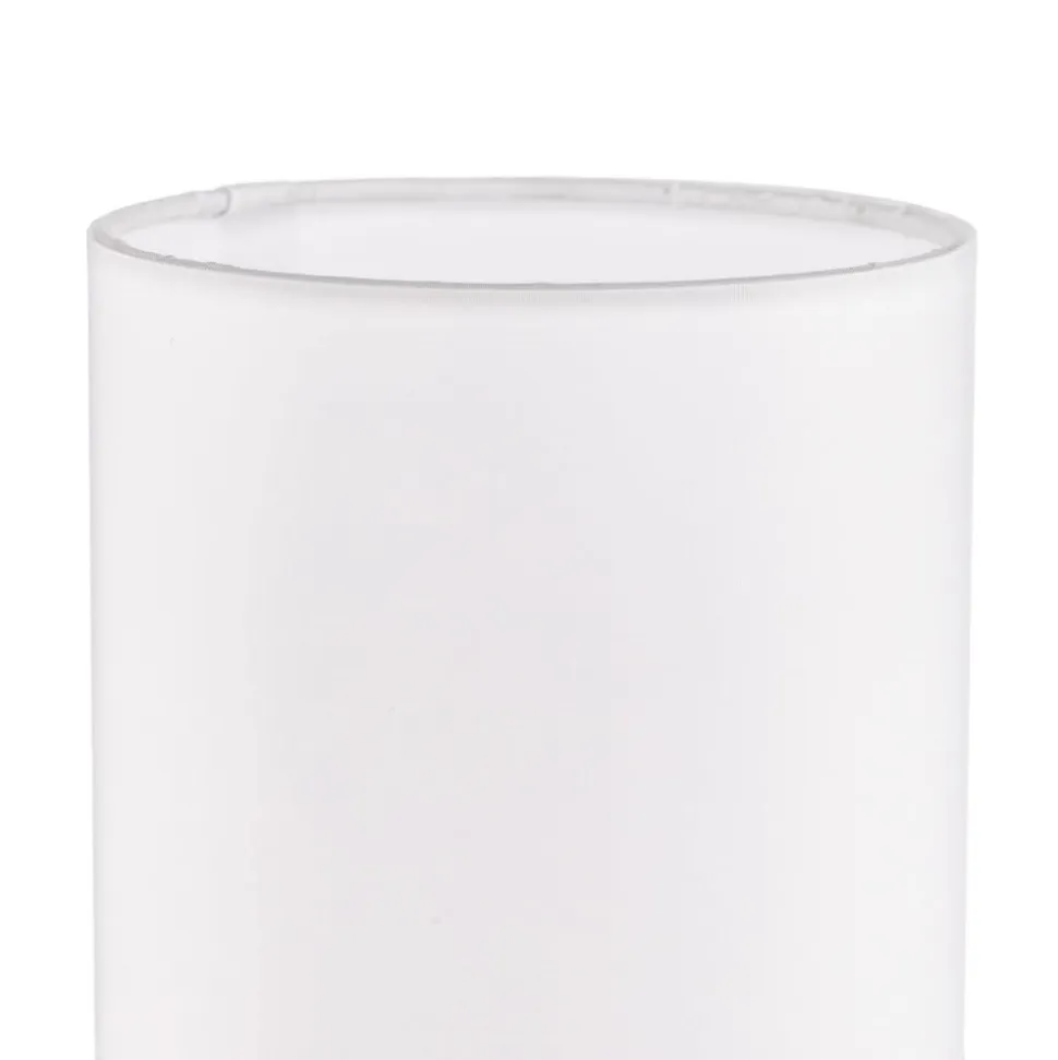 Hvid tekstil bordlampe Clarie