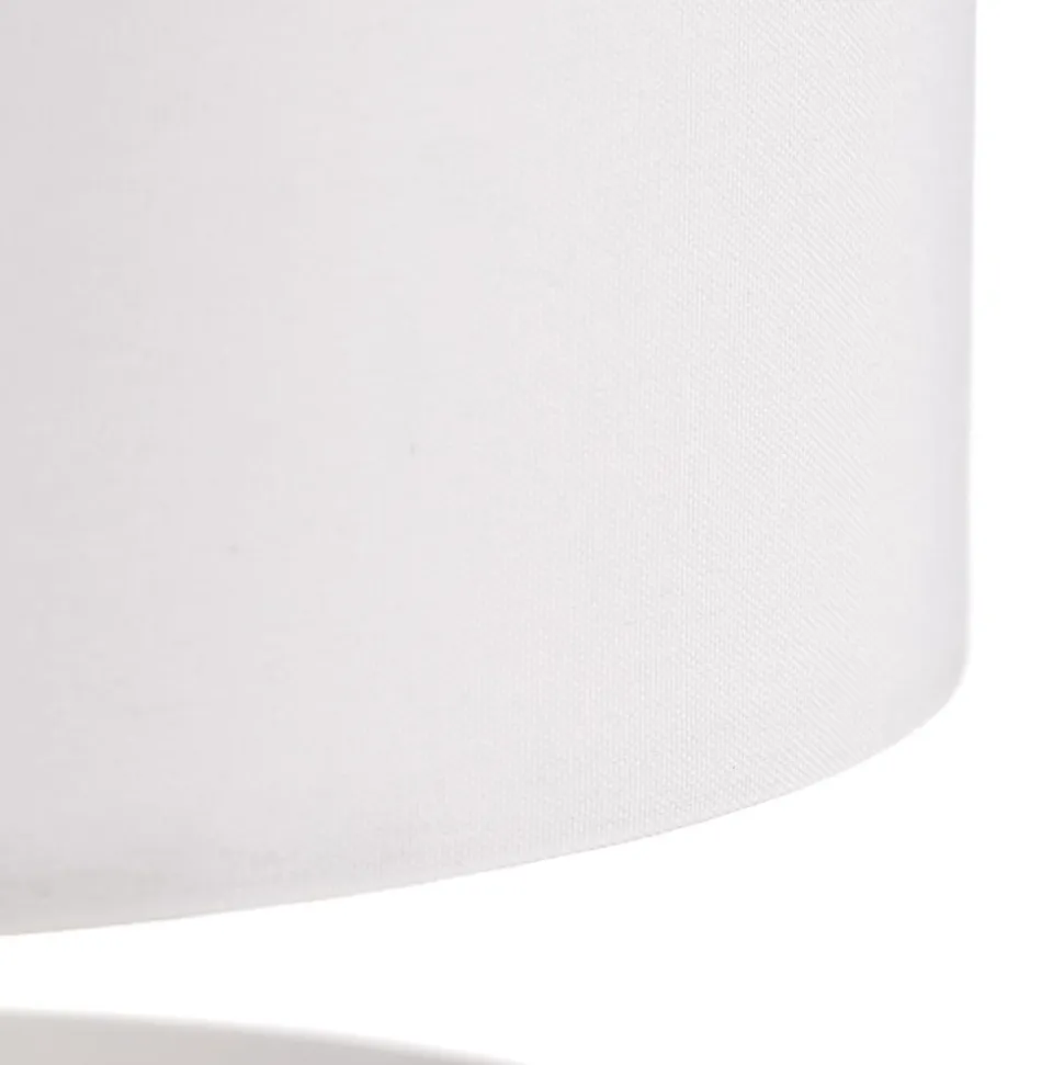 Hvid tekstil bordlampe Clarie