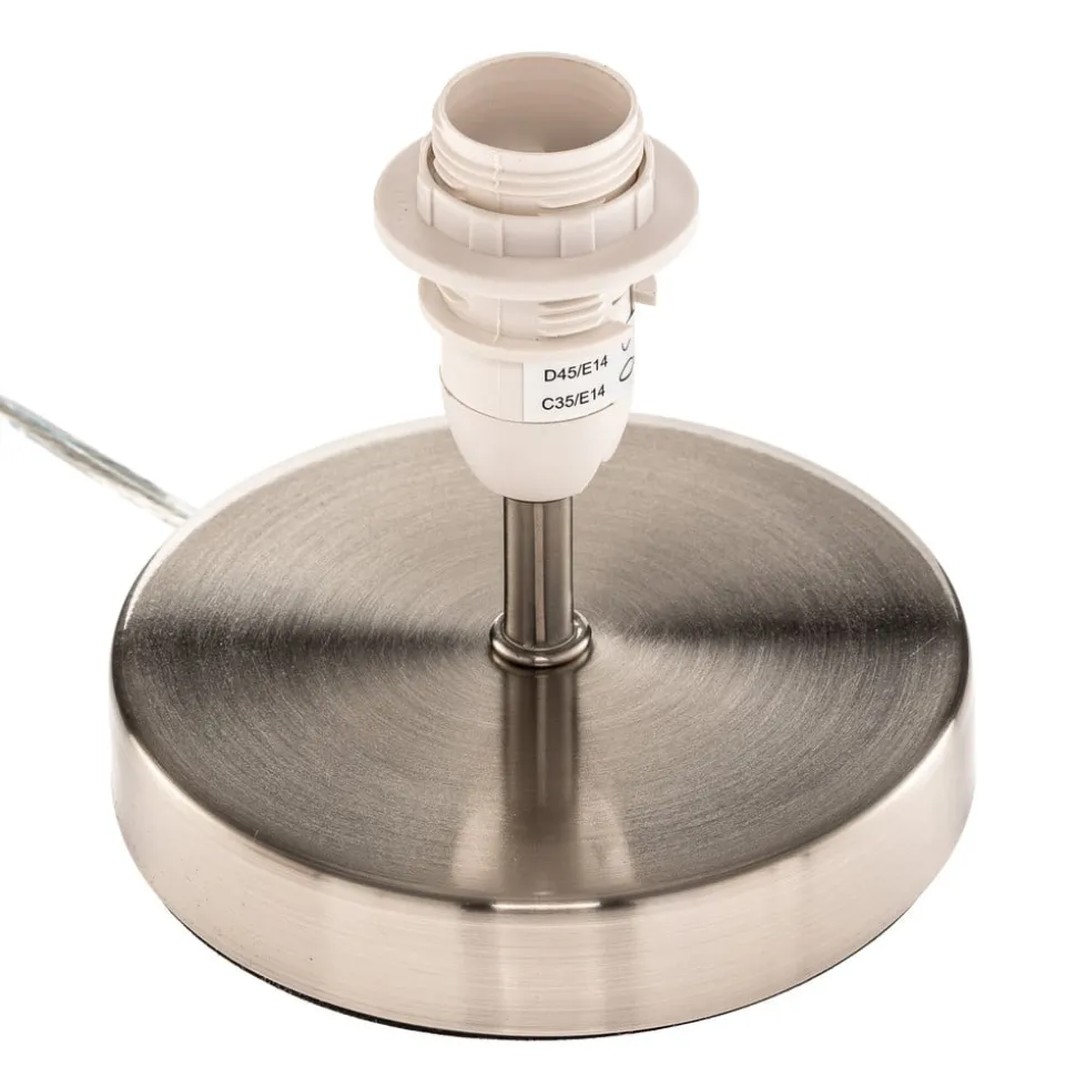 Hvid tekstil bordlampe Clarie