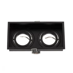 Hyde indbygningslampe, 2 lyskilder, svingbar sort