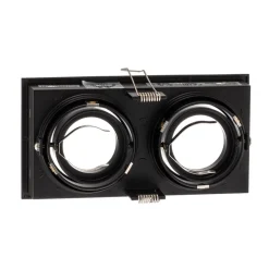 Hyde indbygningslampe, 2 lyskilder, svingbar sort