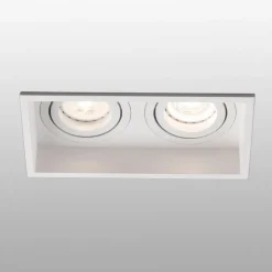 Hyde indbygningslampe, 2 lyskilder, svingbar hvid