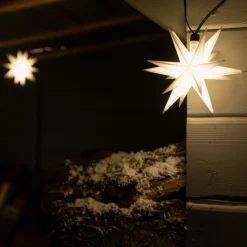 I hvid - udendørs LED-lyskæde med 9 stjerner