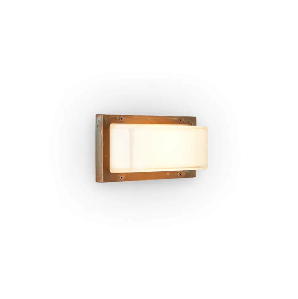 Ice Cubic 3410 udendørs væglampe, antik messing