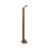 Ideal Lux LED-gadelampe Agos brun 3.000 K Højde 80 cm aluminium