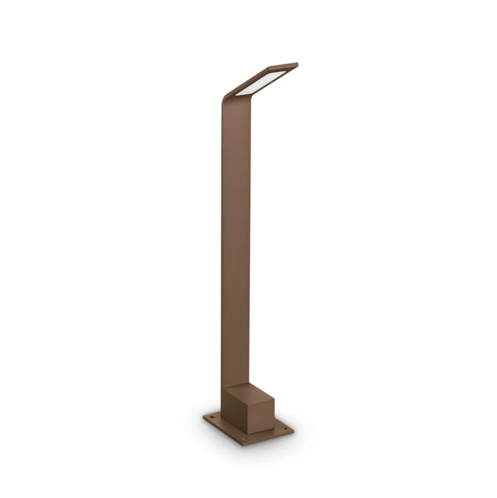 Ideal Lux LED-gadelampe Agos brun 3.000 K Højde 60 cm aluminium