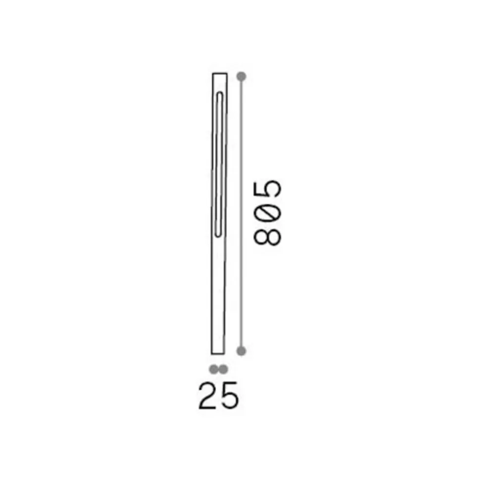 Ideal Lux LED-gadelampe Jedi antracit metal Højde 80,5 cm
