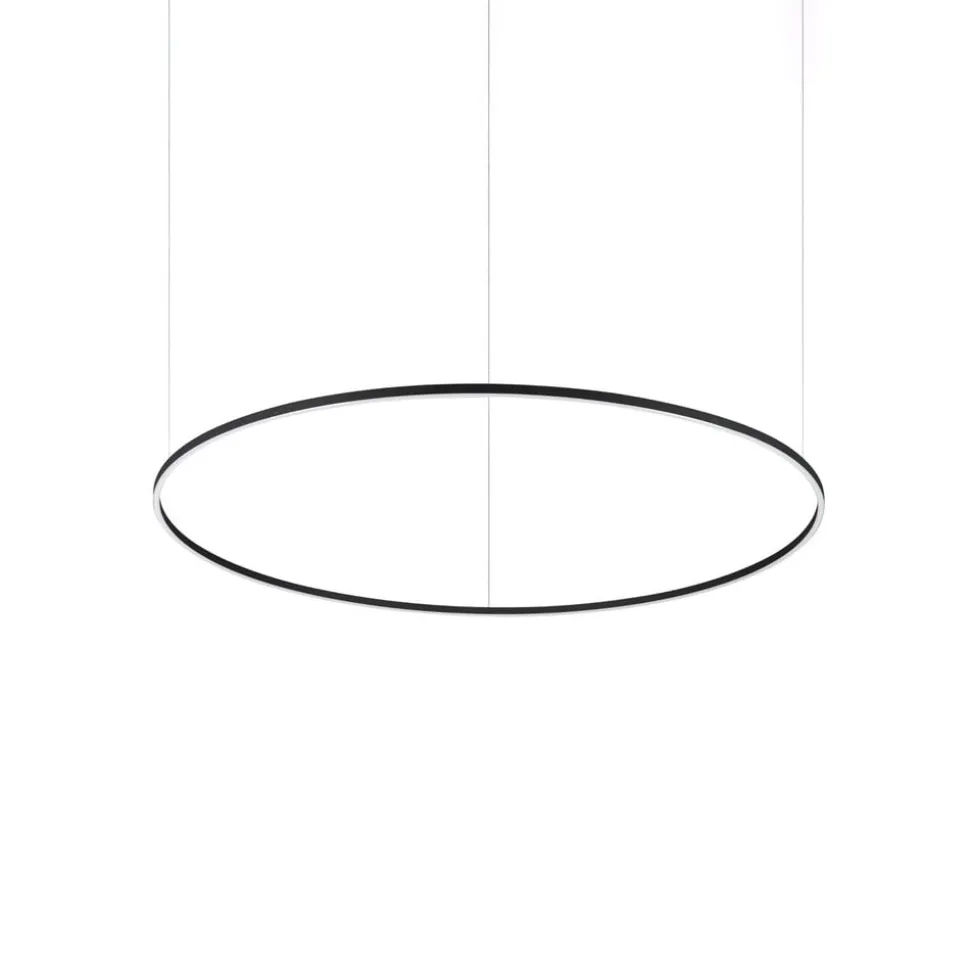 Ideal Lux LED-hængelampe Oracle Slim sort 3.000K Ø 150 cm
