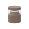 Ideal Lux LED-sokkellampe Boeing, kaffebrun, højde 15 cm