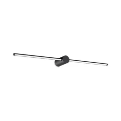 Ideal Lux LED-væglampe Filo, sort, bredde 75 cm, metal